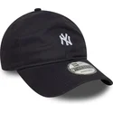 casquette-courbee-bleue-marine-ajustable-9twenty-mini-logo-new-york-yankees-mlb-new-era