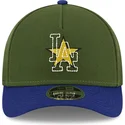 grune-und-blaue-gebogene-snapback-kappe-9forty-m-crown-city-feature-der-los-angeles-dodgers-mlb-von-new-era