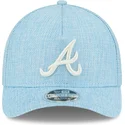 casquette-courbee-bleue-claire-snapback-9forty-m-crown-a-frame-cotton-weave-atlanta-braves-mlb-new-era