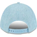 hellblaue-gebogene-snapback-kappe-9forty-m-crown-a-frame-cotton-weave-der-los-angeles-dodgers-mlb-von-new-era