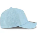 hellblaue-gebogene-snapback-kappe-9forty-m-crown-a-frame-cotton-weave-der-los-angeles-dodgers-mlb-von-new-era