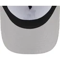 graue-gebogene-snapback-kappe-mit-blauem-logo-9forty-m-crown-a-frame-cotton-weave-der-los-angeles-dodgers-mlb-von-new-era