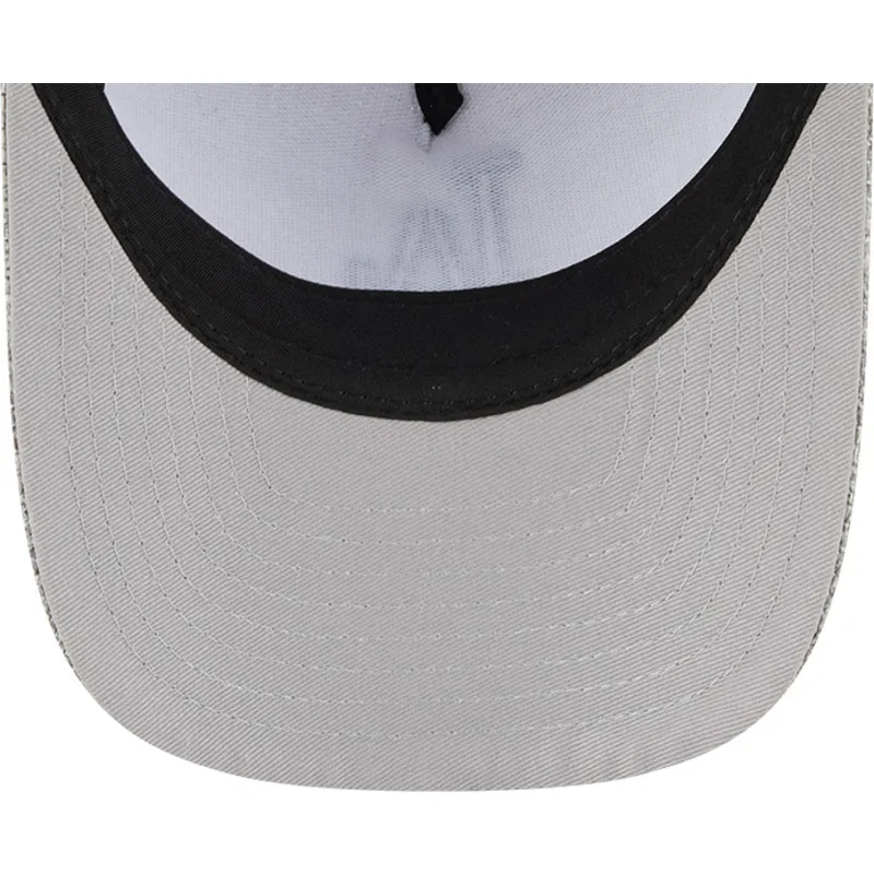 graue-gebogene-snapback-kappe-mit-blauem-logo-9forty-m-crown-a-frame-cotton-weave-der-los-angeles-dodgers-mlb-von-new-era