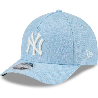 Casquette courbée bleue claire snapback 9FORTY M-Crown A Frame Cotton Weave New York Yankees MLB New Era