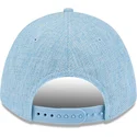 hellblaue-gebogene-snapback-kappe-9forty-m-crown-a-frame-cotton-weave-der-new-york-yankees-mlb-von-new-era