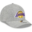 graue-gebogene-snapback-kappe-9forty-m-crown-a-frame-cotton-weave-der-los-angeles-lakers-nba-von-new-era