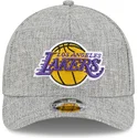 graue-gebogene-snapback-kappe-9forty-m-crown-a-frame-cotton-weave-der-los-angeles-lakers-nba-von-new-era