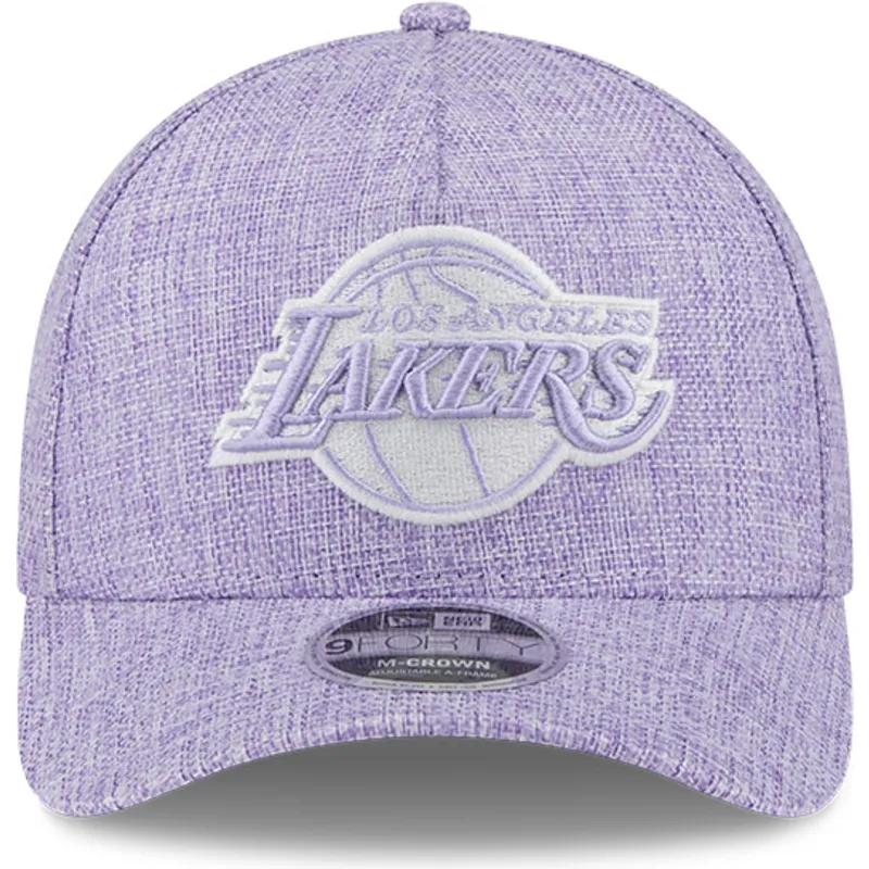 violette-gebogene-snapback-kappe-9forty-m-crown-a-frame-cotton-weave-der-los-angeles-lakers-nba-von-new-era violette-gebogene-snapback-kappe-9forty-m-crown-a-frame-cotton-weave-der-los-angeles-lakers-nba-von-new-era