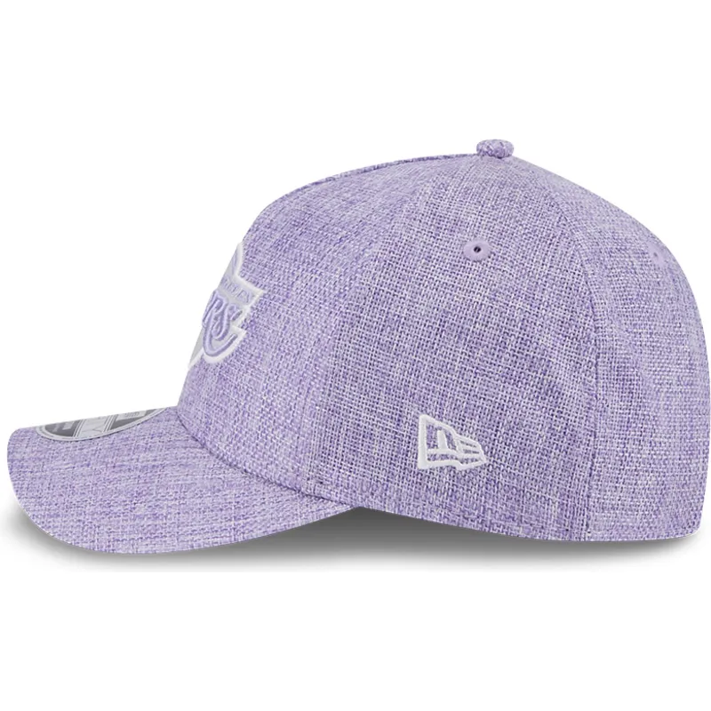 violette-gebogene-snapback-kappe-9forty-m-crown-a-frame-cotton-weave-der-los-angeles-lakers-nba-von-new-era violette-gebogene-snapback-kappe-9forty-m-crown-a-frame-cotton-weave-der-los-angeles-lakers-nba-von-new-era