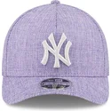 casquette-courbee-violette-snapback-9forty-m-crown-a-frame-cotton-weave-new-york-yankees-mlb-new-era