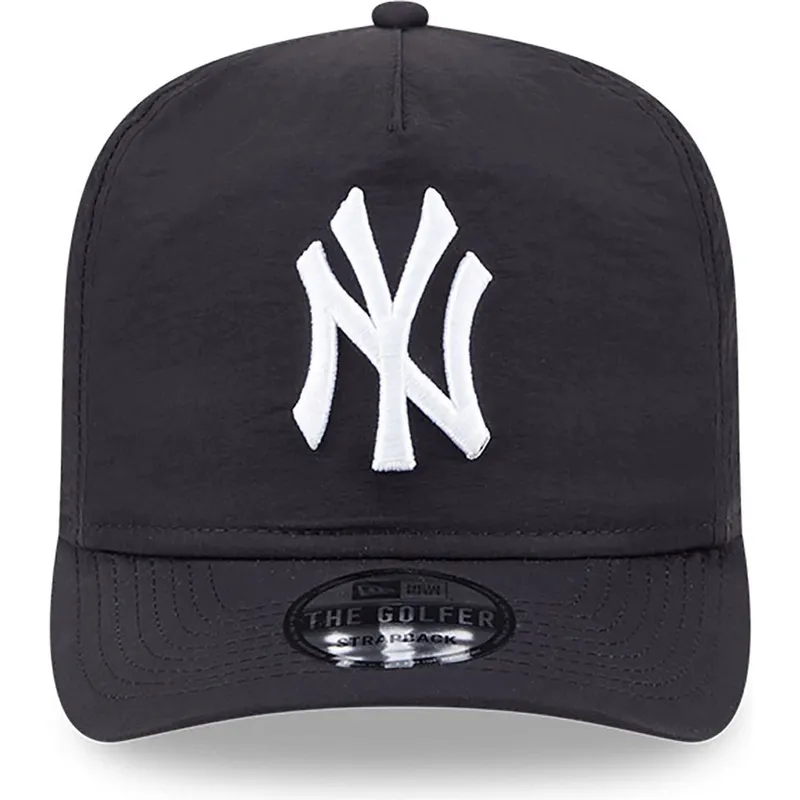 schwarze-verstellbare-gebogene-kappe-golfer-everyday-nylon-von-new-york-yankees-mlb-von-new-era schwarze-verstellbare-gebogene-kappe-golfer-everyday-nylon-von-new-york-yankees-mlb-von-new-era