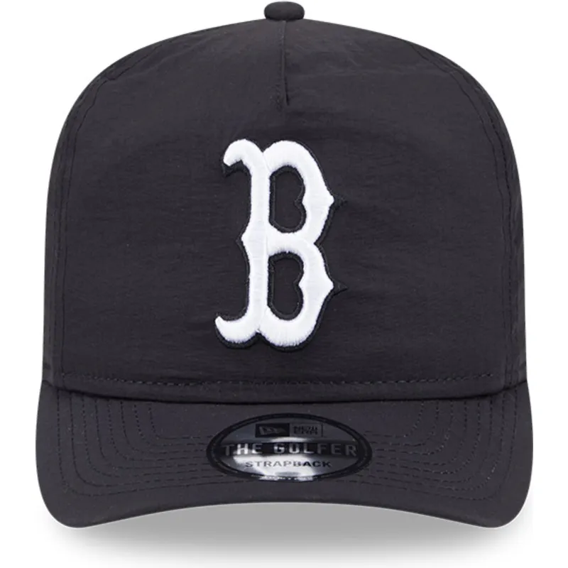 schwarze-verstellbare-curved-cap-golfer-everyday-nylon-der-boston-red-sox-mlb-von-new-era schwarze-verstellbare-curved-cap-golfer-everyday-nylon-der-boston-red-sox-mlb-von-new-era
