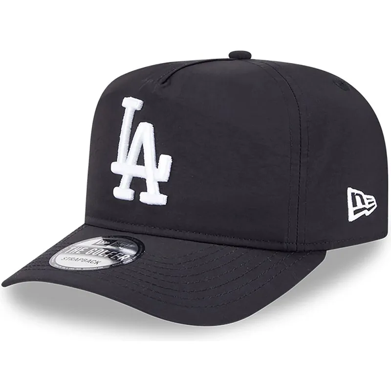 schwarze-verstellbare-curved-cap-golfer-everyday-nylon-der-los-angeles-dodgers-mlb-von-new-era