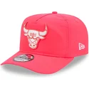 rosa-verstellbare-gebogene-kappe-golfer-everyday-nylon-von-chicago-bulls-nba-von-new-era