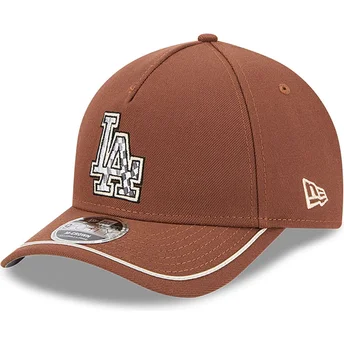 Mützen gebogen braun snapback 9FORTY M-Crown A Frame Motorsport der Los Angeles Dodgers MLB von New Era