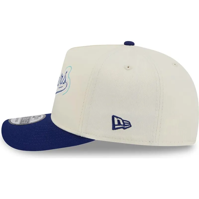 weisse-und-blaue-gebogene-snapback-kappe-golfer-team-scribble-der-los-angeles-dodgers-mlb-von-new-era weisse-und-blaue-gebogene-snapback-kappe-golfer-team-scribble-der-los-angeles-dodgers-mlb-von-new-era