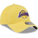 casquette-courbee-jaune-ajustable-9twenty-washed-contrast-los-angeles-lakers-nba-new-era