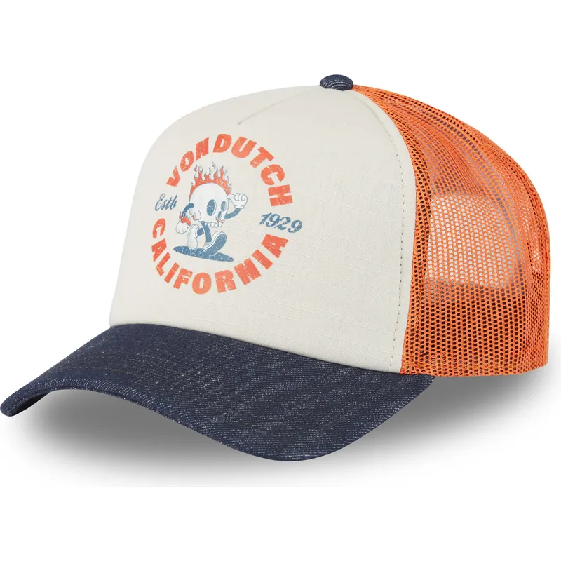 trucker-cap-beige-orange-und-blau-crew22-von-von-dutch