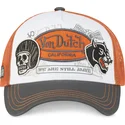 casquette-trucker-blanche-orange-et-grise-patches06-von-dutch