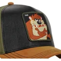 casquette-courbee-noire-verte-et-marron-snapback-diable-tasmanie-loo10-taz-looney-tunes-capslab