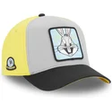 casquette-courbee-grise-jaune-et-noire-snapback-bugs-bunny-loo11-bep1-looney-tunes-capslab