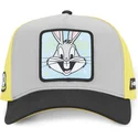 casquette-courbee-grise-jaune-et-noire-snapback-bugs-bunny-loo11-bep1-looney-tunes-capslab