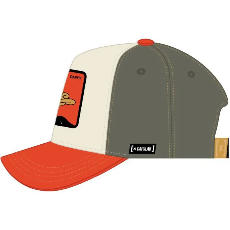 beige-und-orange-gebogene-snapback-kappe-daffy-duck-loo11-daf-looney-tunes-von-capslab beige-und-orange-gebogene-snapback-kappe-daffy-duck-loo11-daf-looney-tunes-von-capslab