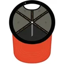 beige-und-orange-gebogene-snapback-kappe-daffy-duck-loo11-daf-looney-tunes-von-capslab