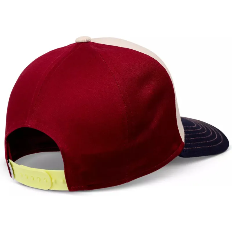 beige-rote-und-blaue-gebogene-snapback-kappe-fur-kinder-peace-pizza-food-von-djinns beige-rote-und-blaue-gebogene-snapback-kappe-fur-kinder-peace-pizza-food-von-djinns