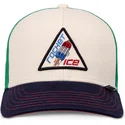 casquette-courbee-beige-verte-et-bleue-snapback-pour-enfant-rocket-ice-food-djinns