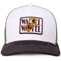 weisse-grune-und-schwarze-gebogene-snapback-kappe-fur-kinder-waffle-food-von-djinns