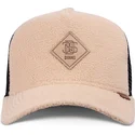 braune-und-schwarze-trucker-kappe-hft-pole-fleece-von-djinns