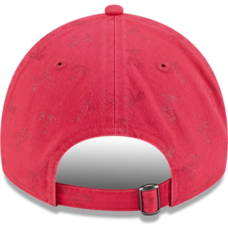 gebogene-rosa-verstellbare-damenkappe-9twenty-pattern-spring-training-fan-pack-2025-der-new-york-yankees-mlb-von-new-era