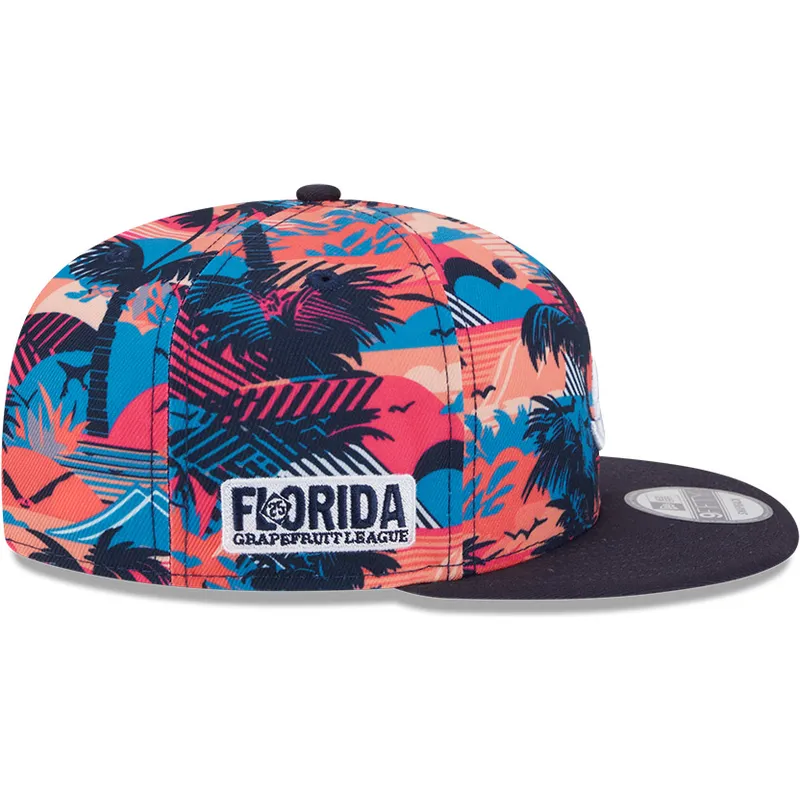 mehrfarbige-flache-snapback-kappe-9fifty-printed-spring-training-fan-pack-2025-der-atlanta-braves-mlb-von-new-era