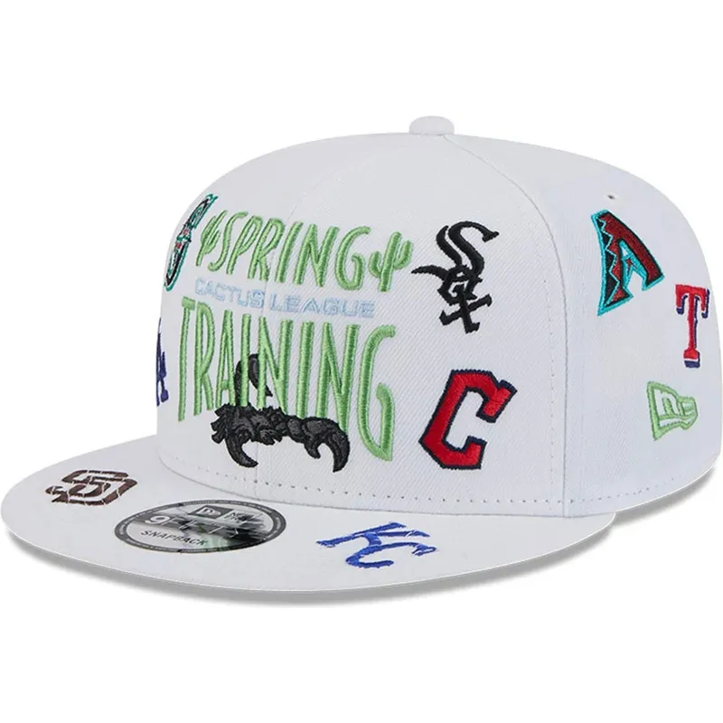 weisse-flache-snapback-kappe-9fifty-scatter-spring-training-fan-pack-2025-von-mlb-cactus-league-logo-von-new-era weisse-flache-snapback-kappe-9fifty-scatter-spring-training-fan-pack-2025-von-mlb-cactus-league-logo-von-new-era