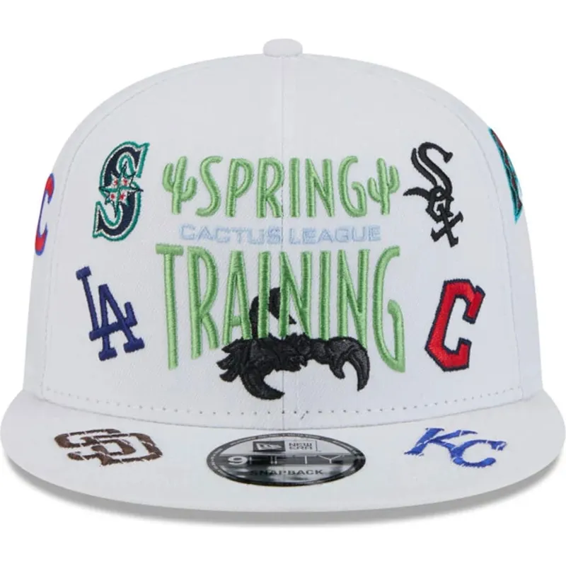weisse-flache-snapback-kappe-9fifty-scatter-spring-training-fan-pack-2025-von-mlb-cactus-league-logo-von-new-era weisse-flache-snapback-kappe-9fifty-scatter-spring-training-fan-pack-2025-von-mlb-cactus-league-logo-von-new-era