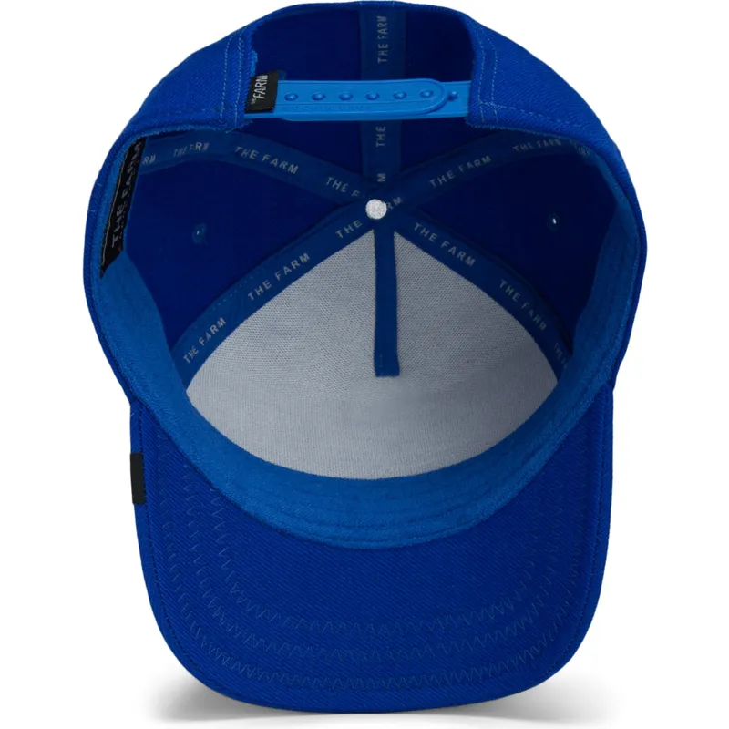 blaue-gebogene-snapback-kappe-hahn-cock-rooster-field-100-the-farm-von-goorin-bros