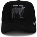 casquette-trucker-noire-mouton-the-suede-sheep-global-core-micro-suede-the-farm-goorin-bros