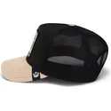trucker-cap-schwarz-und-beige-gepard-warrior-the-suede-cheetah-global-core-micro-suede-the-farm-von-goorin-bros