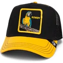 casquette-trucker-noire-et-jaune-perroquet-the-rowdy-bird-fab-farm-goorin-bros