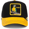 casquette-trucker-noire-et-jaune-perroquet-the-rowdy-bird-fab-farm-goorin-bros