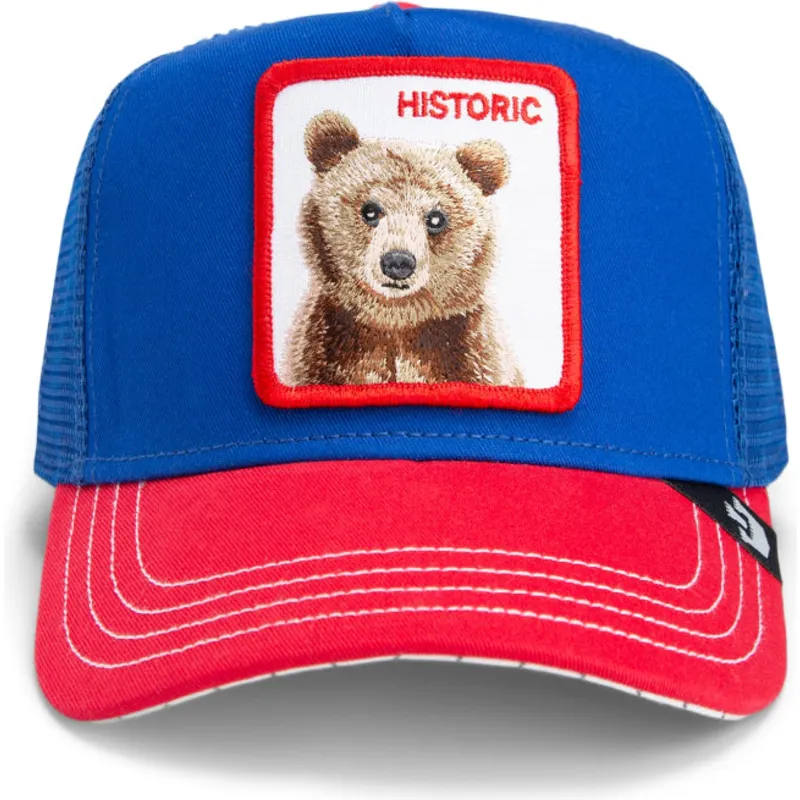 casquette-trucker-bleue-et-rouge-ours-the-historic-bear-fab-farm-goorin-bros