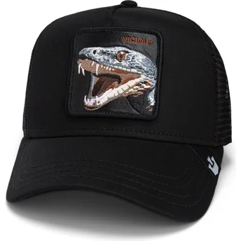 Casquette trucker noire serpent The Vicious Snake Core Combo The Farm Goorin Bros.