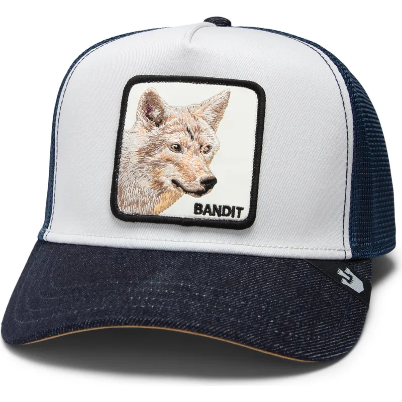 trucker-cap-grau-und-marineblau-the-bandit-coyote-global-core-denim-the-farm-von-goorin-bros