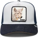 trucker-cap-grau-und-marineblau-the-bandit-coyote-global-core-denim-the-farm-von-goorin-bros