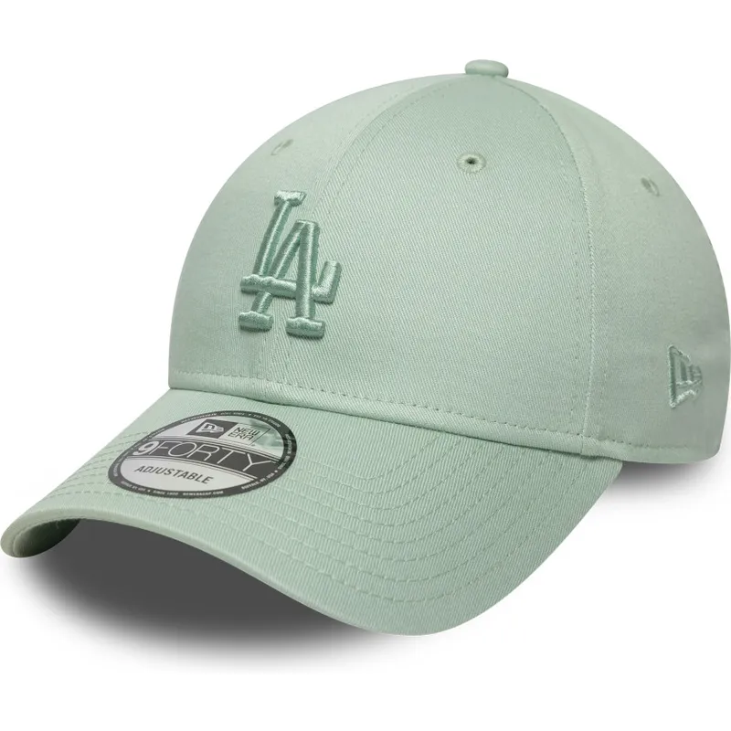 hellgrune-verstellbare-curved-cap-mit-grunem-logo-9forty-colour-pack-der-los-angeles-dodgers-mlb-von-new-era