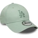 hellgrune-verstellbare-curved-cap-mit-grunem-logo-9forty-colour-pack-der-los-angeles-dodgers-mlb-von-new-era