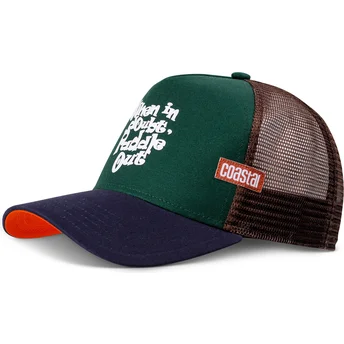 Casquette trucker verte et bleue marine When In Doubt Paddle Out HFT Coastal