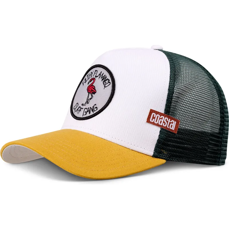 weisse-und-gelbe-trucker-kappe-filthy-flamingo-surf-gang-hft-von-coastal