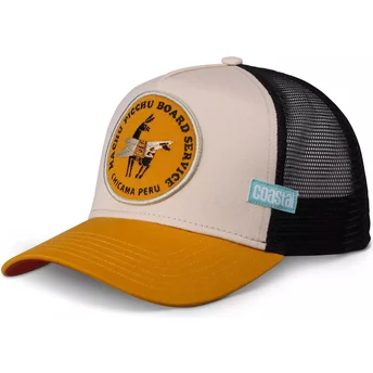 Casquette trucker beige et noire Machu Picchu HFT Coastal